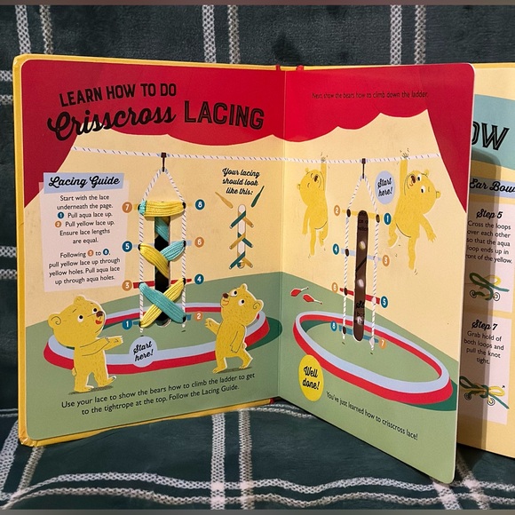 How to... Tie Your Shoes w/Make-It-Yourself Model Shoe by Cottage Door Press NEW - Picture 3 of 5